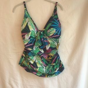Tankini Top Tropical Print